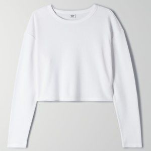 Aritzia Waffle Long Sleeve Tee (white)